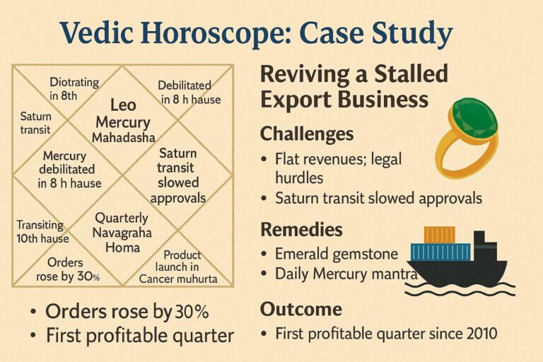 Reviving a Stalled Export Business (Vedic Horoscope: Case Study)