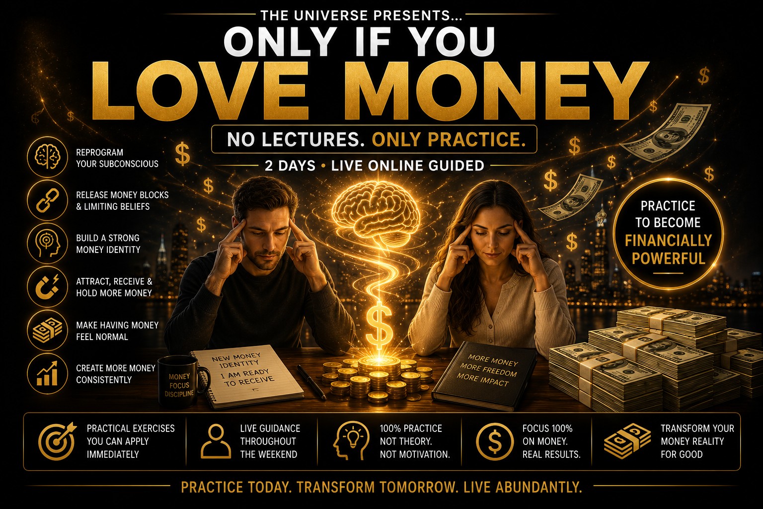 Love Money Weekend practical money manifestation session for US participants