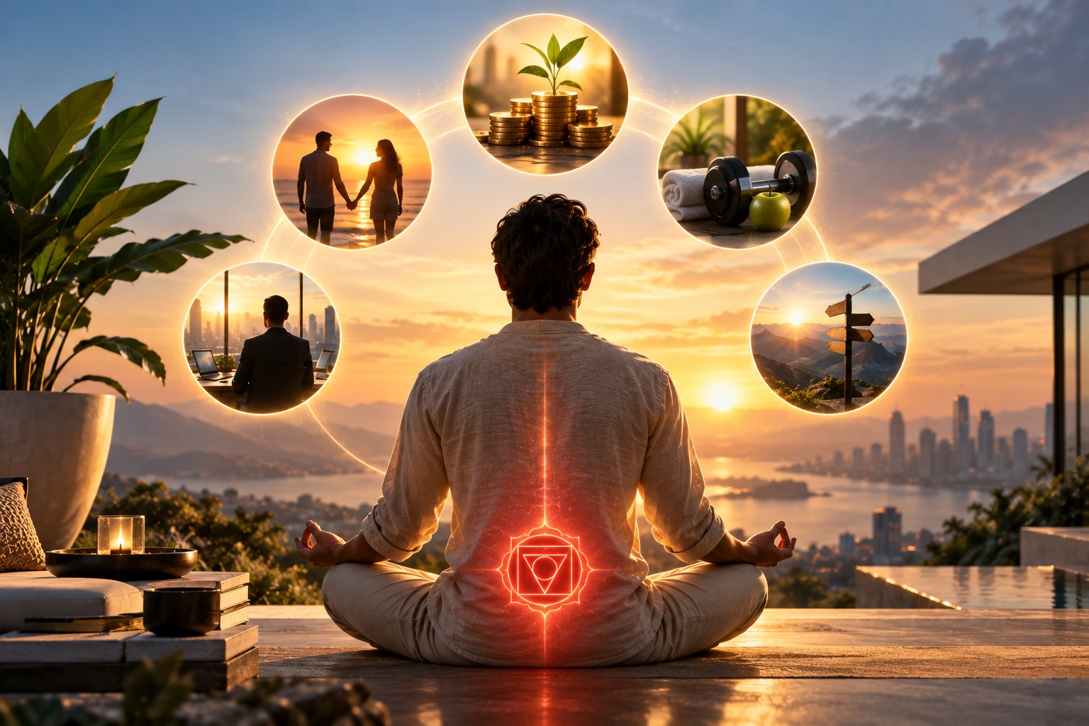 Kundalini energy connecting spiritual practice with wealth health relationships career and life goals