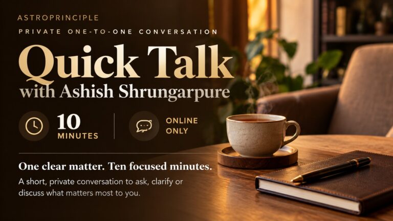 Quick Talk with Ashish Shrungarpure — 10 Focused Minutes