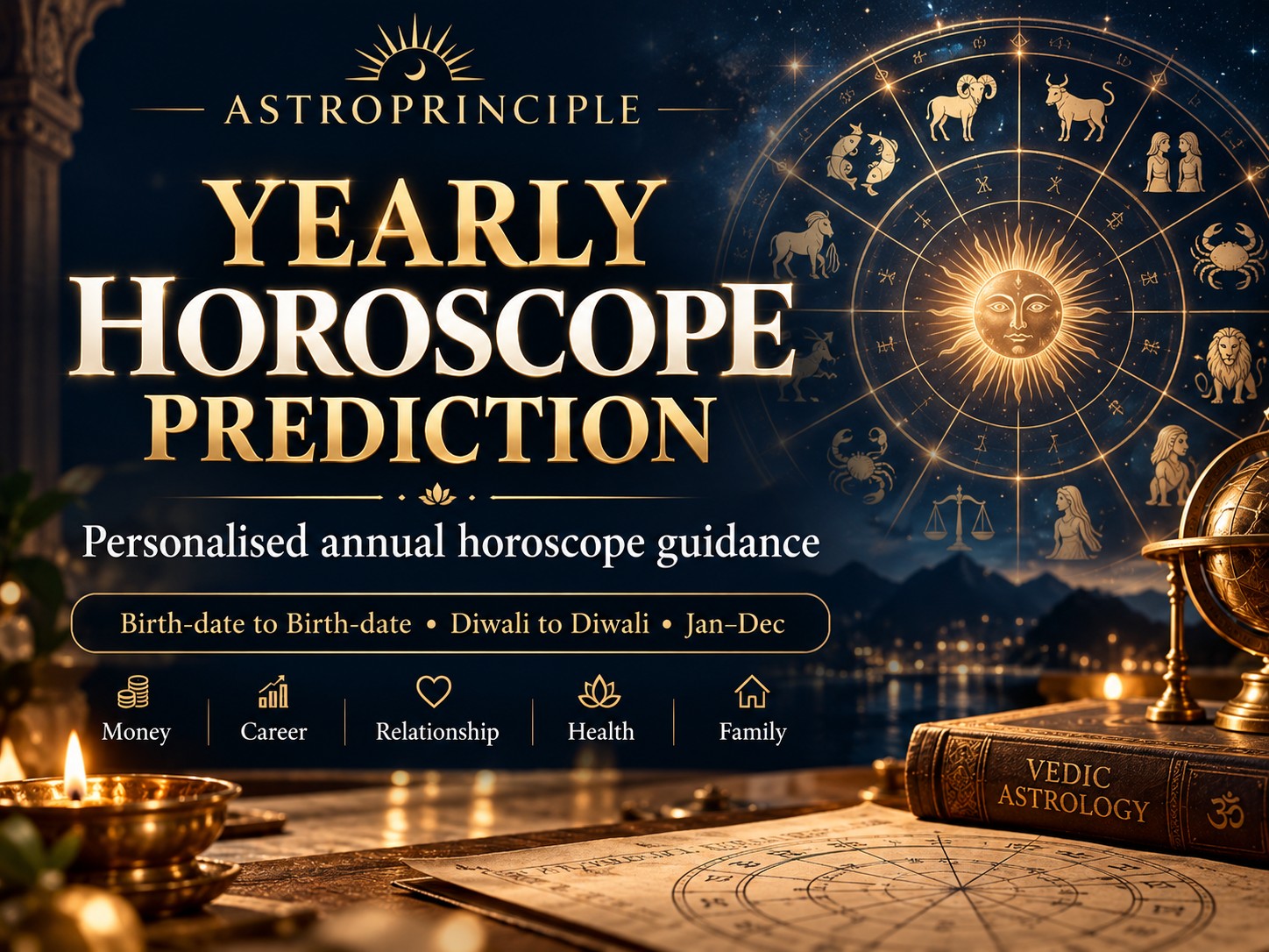 Yearly Horoscope Prediction personalised annual Vedic astrology consultation by AstroPrinciple
